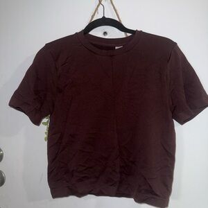 a new day Maroon Short Sleeve Top